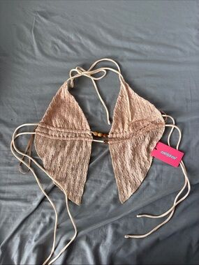 Edikted Women's Nude Textured Triangle Top
